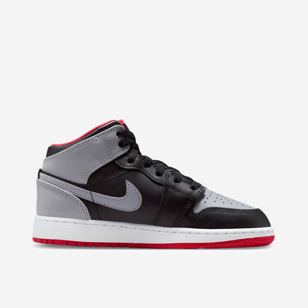 Air Jordan 1 Mid GS Black Cement Grey Fire Red foto 2