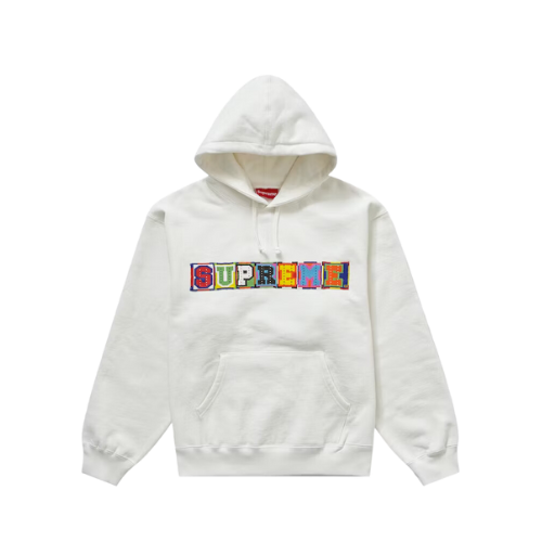Moletom Supreme Beaded Hooded White - Droper