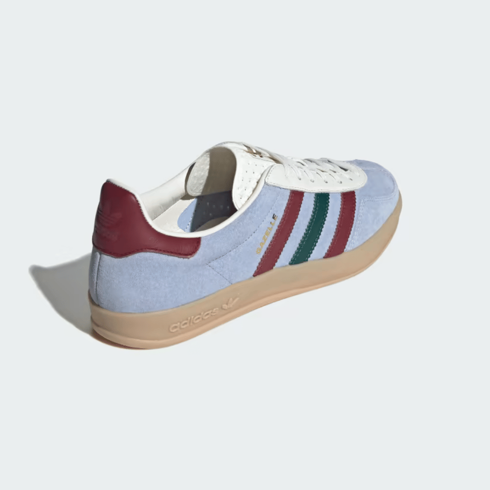 adidas Gazelle Indoor Blue Dawn Collegiate Burgundy foto 4