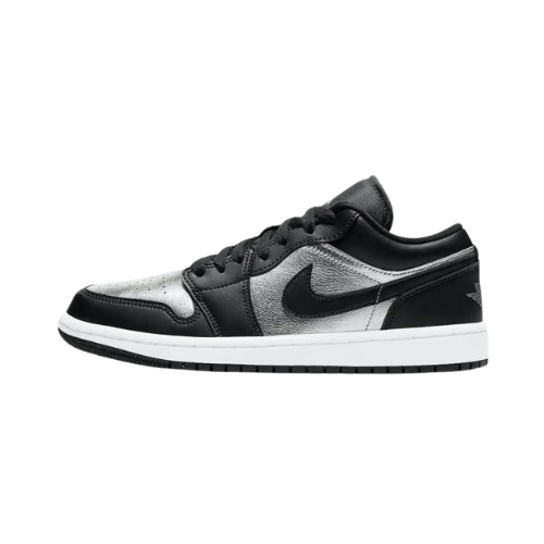 Air Jordan 1 Low Black Metallic Silver