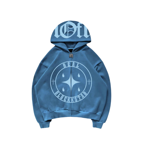 Blockkstar x Exclusiviist Moletom 1of1 Baby Blue