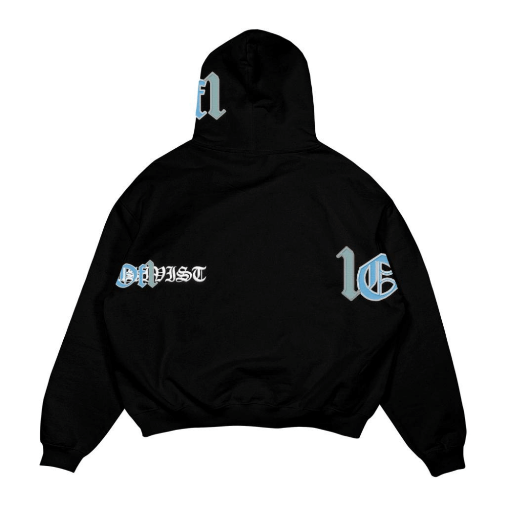 Imagem Moletom Exclusiviist 1of1 Reverse Clouds Black & Baby Blue