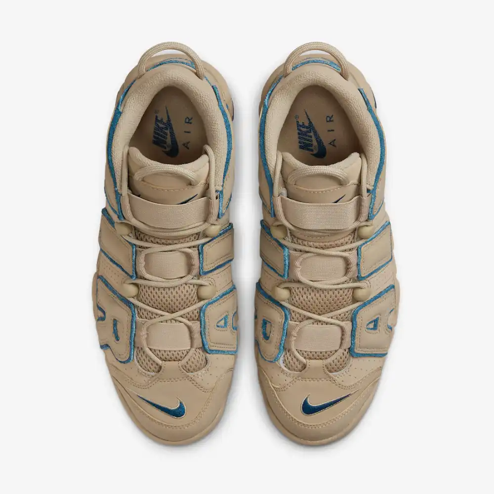Nike Air More Uptempo Limestone and Valerian Blue foto 2