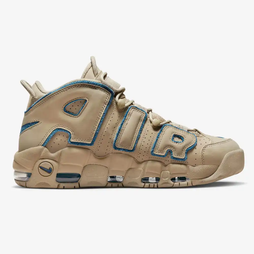 Nike Air More Uptempo Limestone and Valerian Blue foto 3