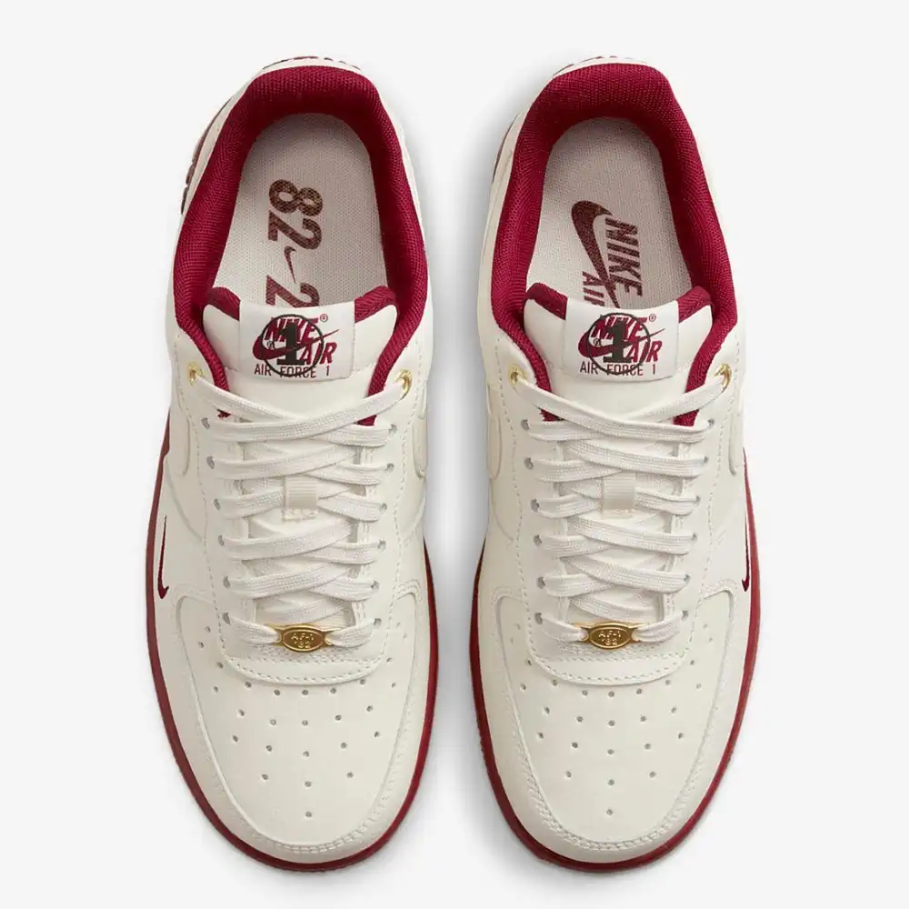 Nike Air Force 1 Low SE 40th Anniversary Sail Team Red - Droper
