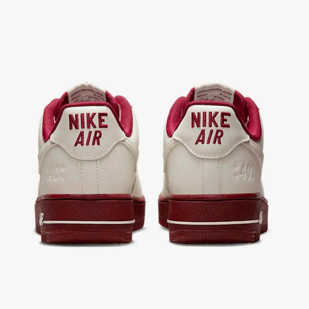 Nike Air Force 1 Low SE 40th Anniversary Sail Team Red - Droper