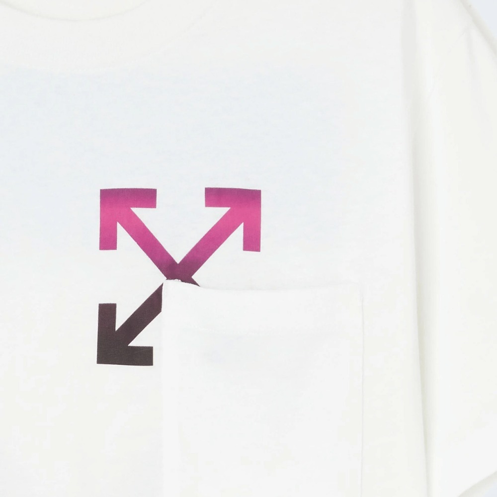 Camiseta Off-White Gradient Arrow Pocket Slim S/S White foto 1