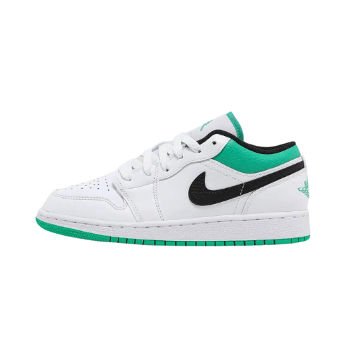 Air Jordan 1 Low GS White Lucky Green