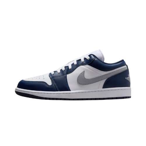 Air Jordan 1 Low White Midnight Navy Wolf Grey