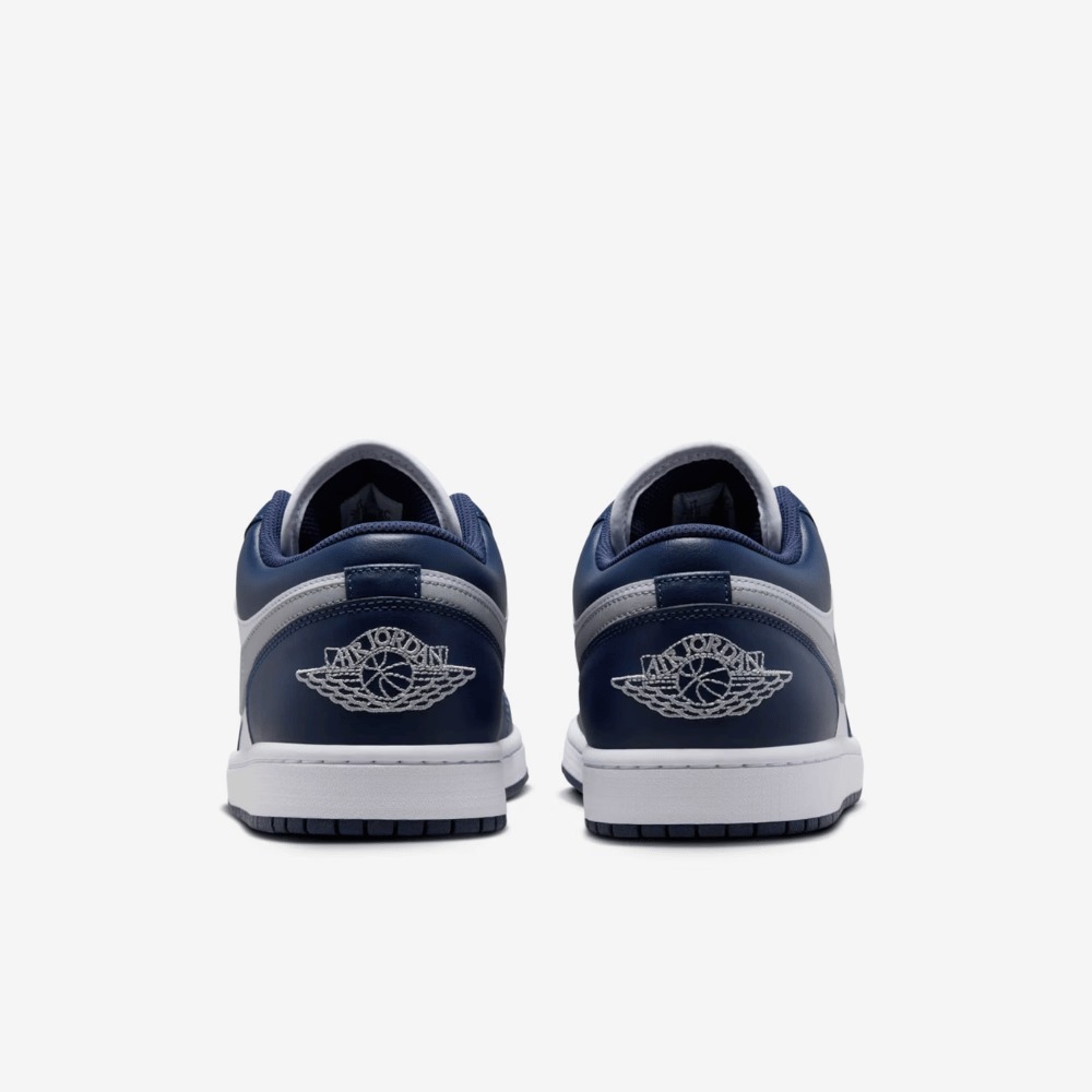 Air Jordan 1 Low White Midnight Navy Wolf Grey - Droper