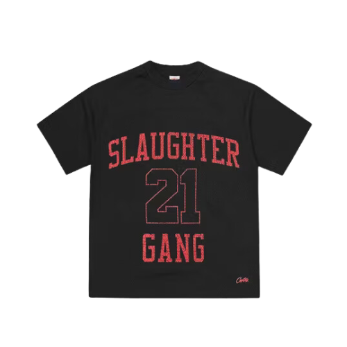Slaughter Gang 21 Savage x Corteiz Camiseta Mesh Black