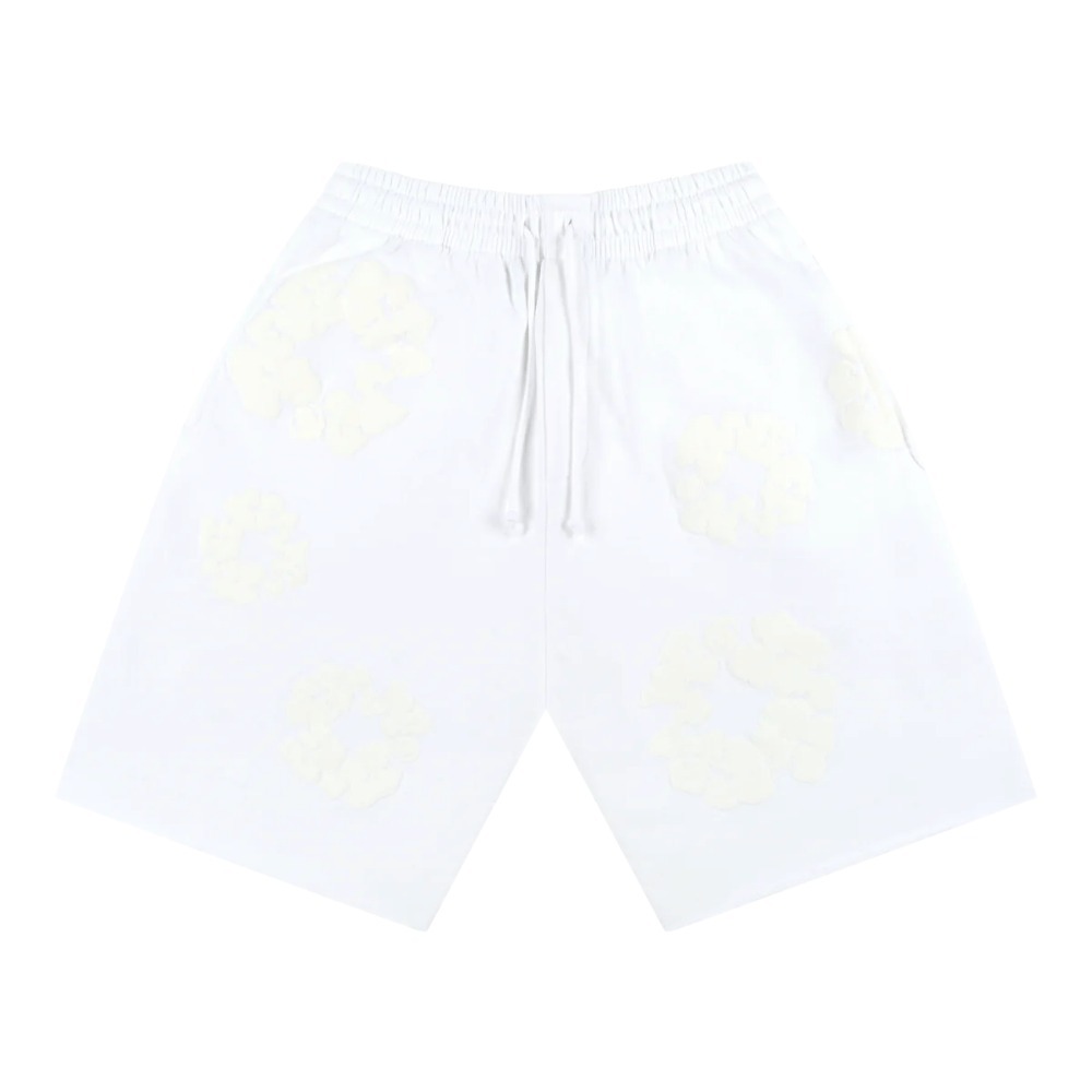 パンツ DENIM TEARS Cotton Wreath Short Denim L Shorts Denim Tears Mono Cotton Wreath White - Droper