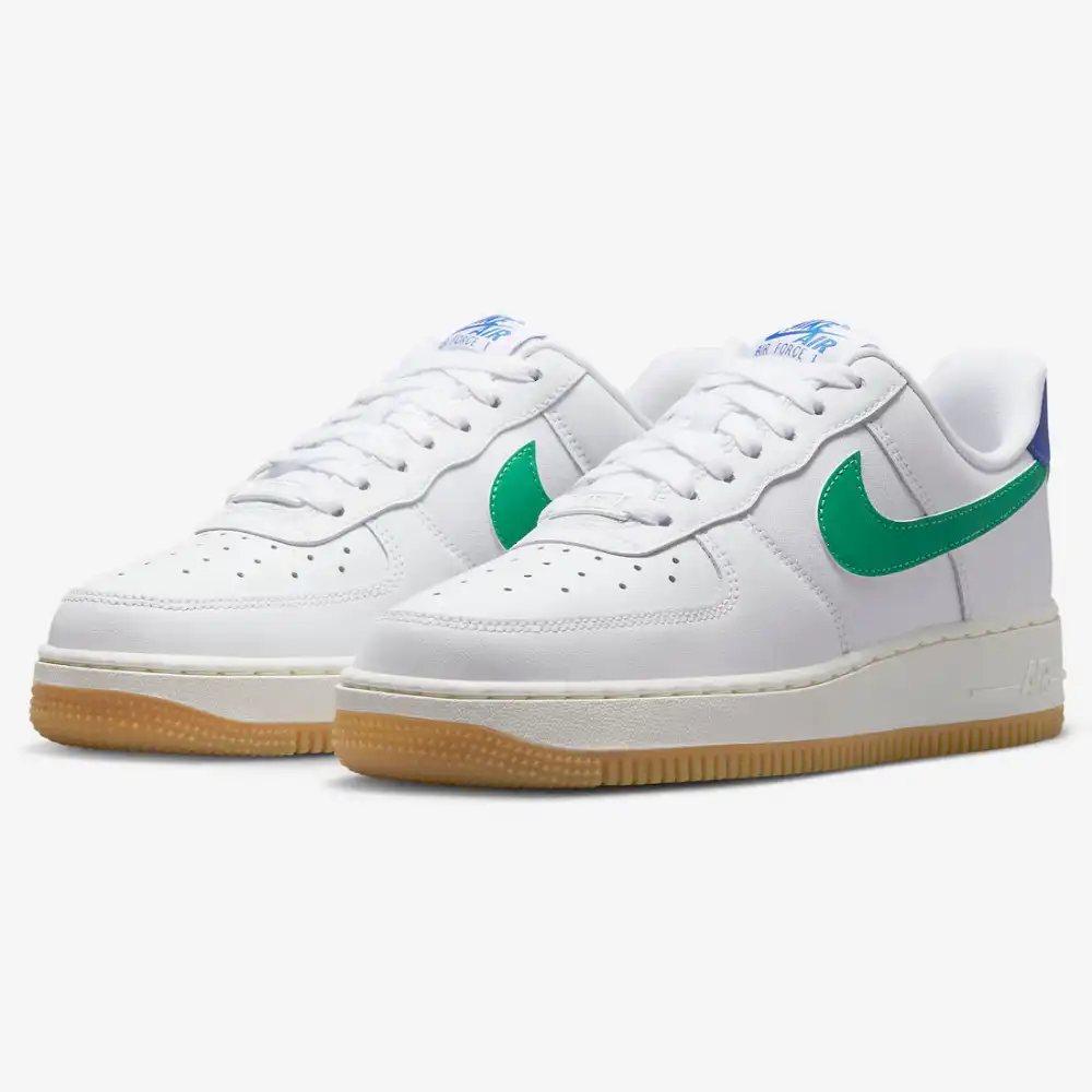 Nike air force 1 green best sale and yellow