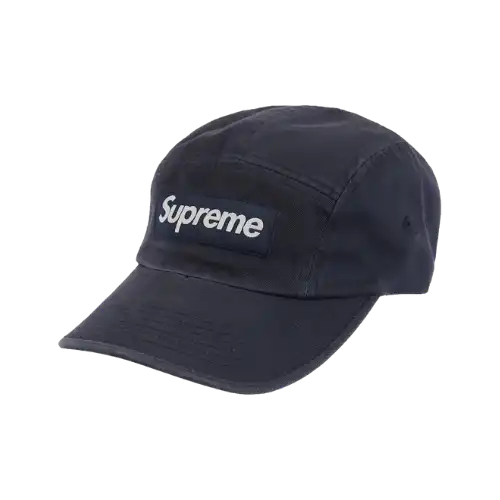 Boné Supreme Washed Chino Twill Camp Black - Droper