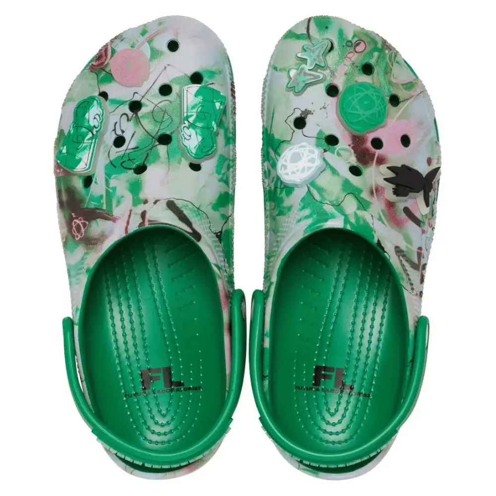 Futura Laboratories x Crocs Classic Clog Green Ivy foto 2