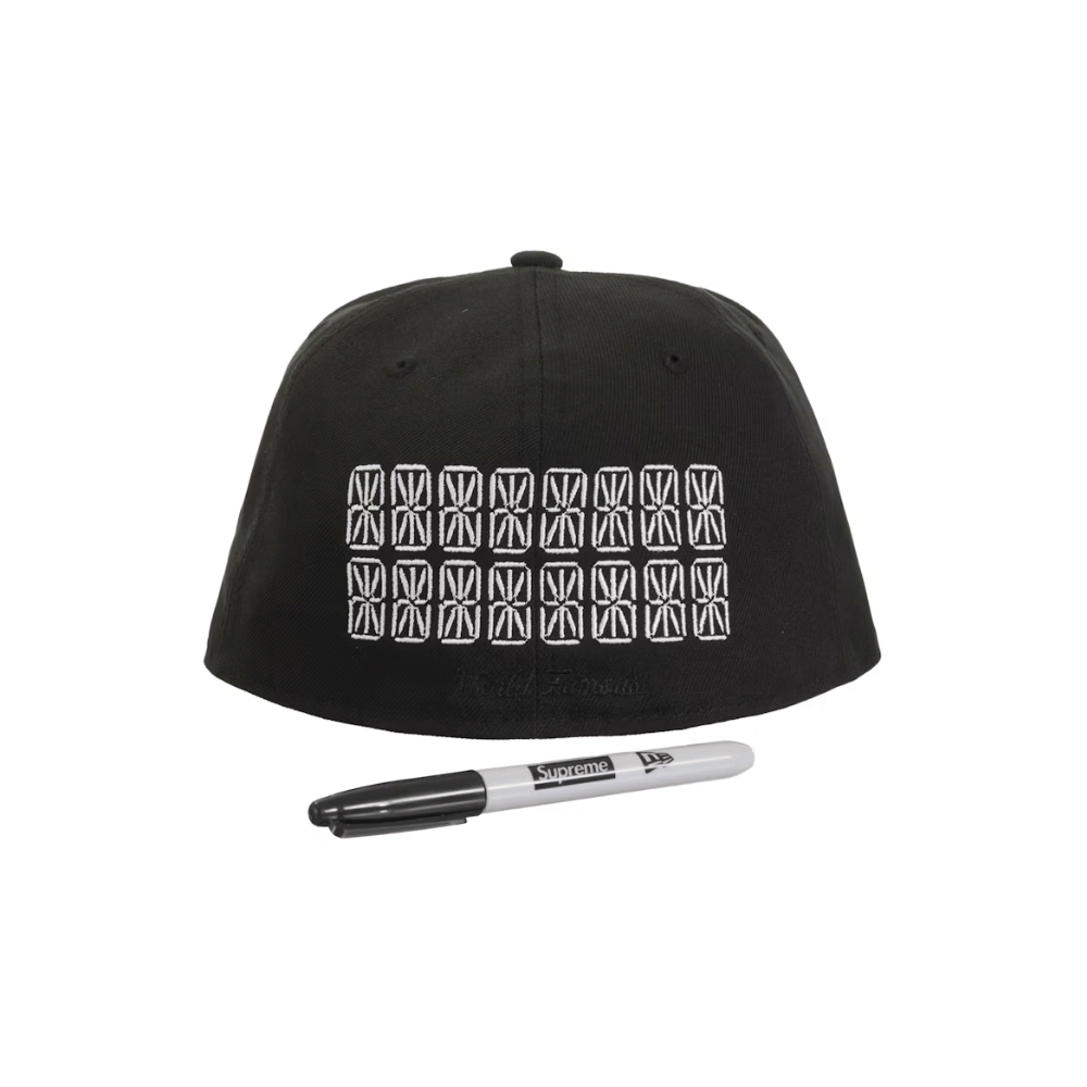 New Era x Supreme Boné Sharpie Box Logo Fitted Black