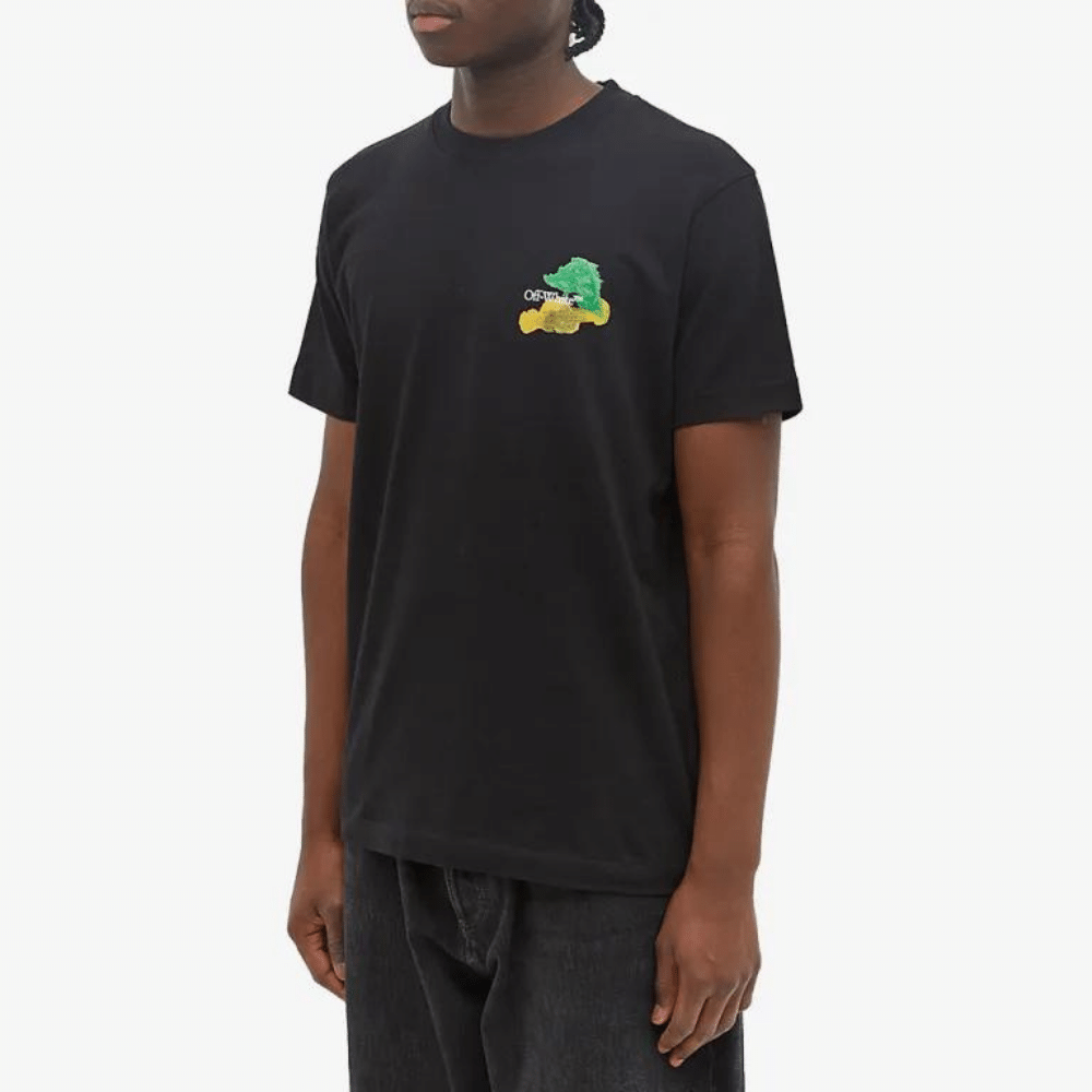 Camiseta Off-White Brush Arrow Slim Black - Droper