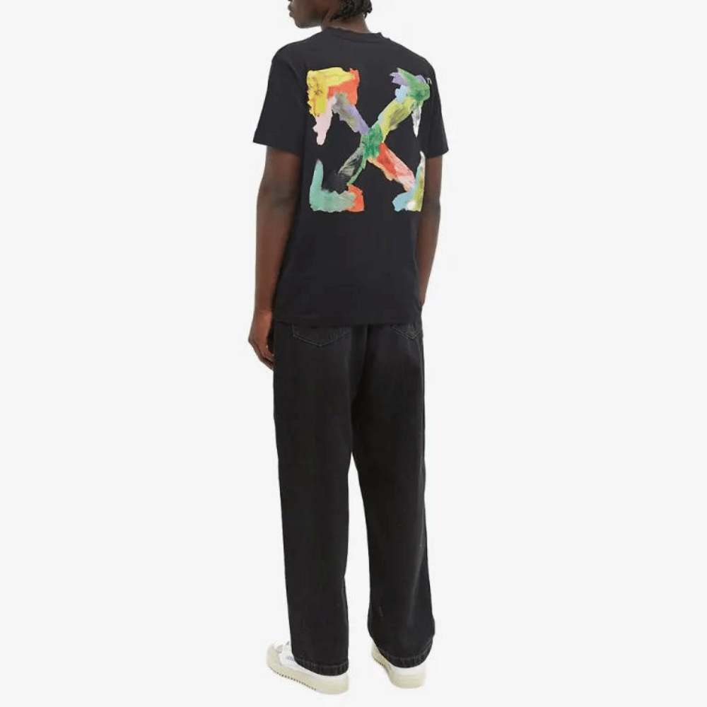 Camiseta Off-White Brush Arrow Slim Black - Droper
