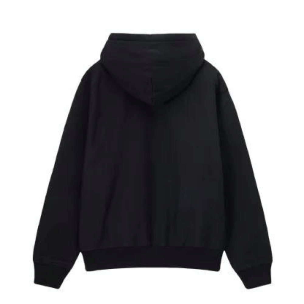 Moletom Aberto Stussy Stock Logo Zip Black foto 1