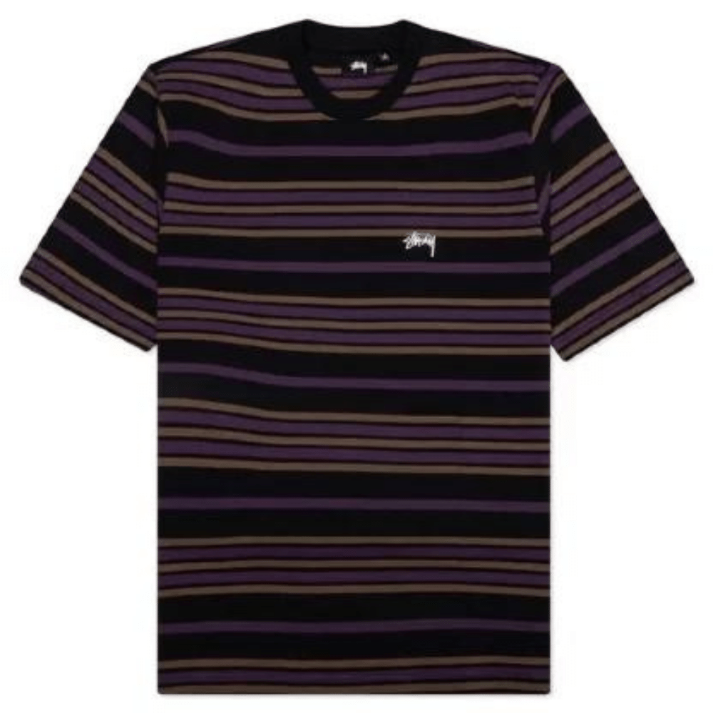 Camiseta Stussy Alton Stripe Crew Black - Droper