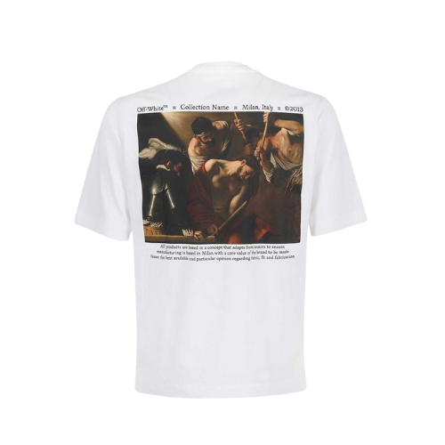 Camiseta Off-White Caravaggio Crowning Print White - Droper