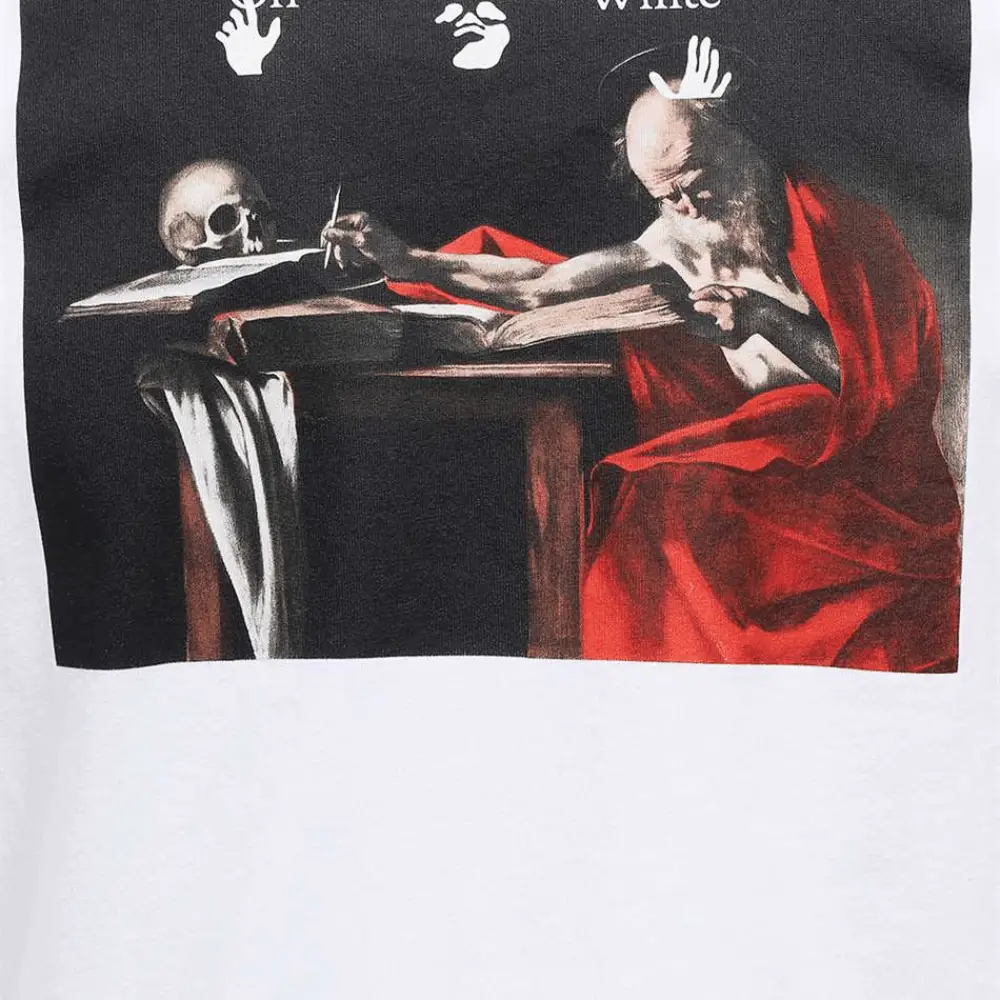 Camiseta Off-White Caravaggio Paint Slim White - Droper
