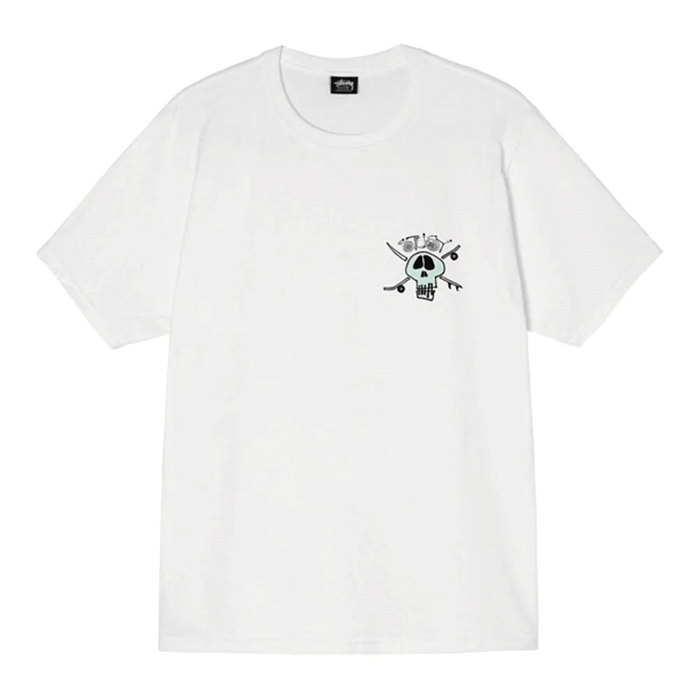 Camiseta Stussy Surf Skate Skull White - Droper