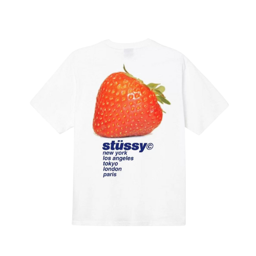 Camiseta Stussy Strawberry White