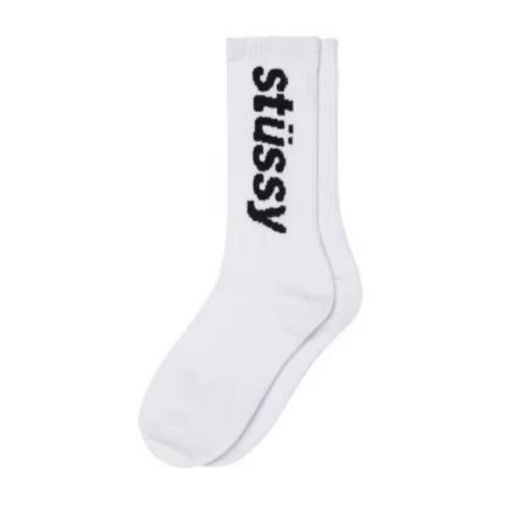m*i様 00s Stussy wide straight skate deni Meia Stussy Helvetica Jacquard White - Droper