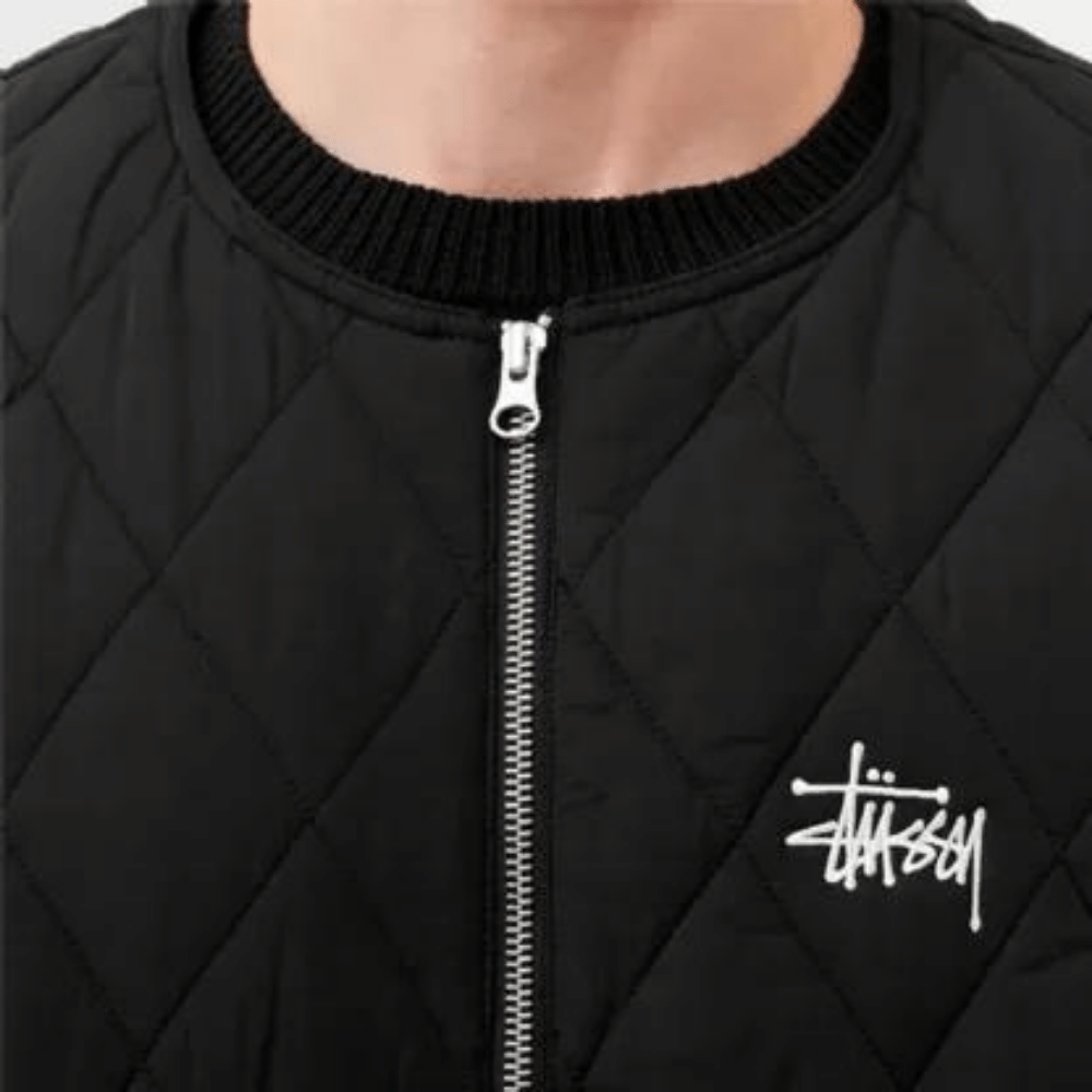 Colete Stussy Diamond Quilted Black - Droper