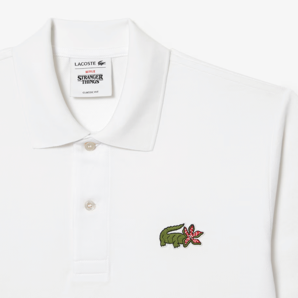 Netflix x Lacoste Camisa Polo White foto 1