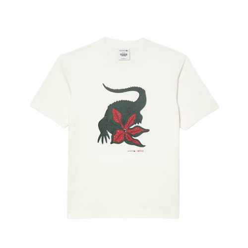 Netflix x Lacoste Camiseta Organic Cotton Men’s White