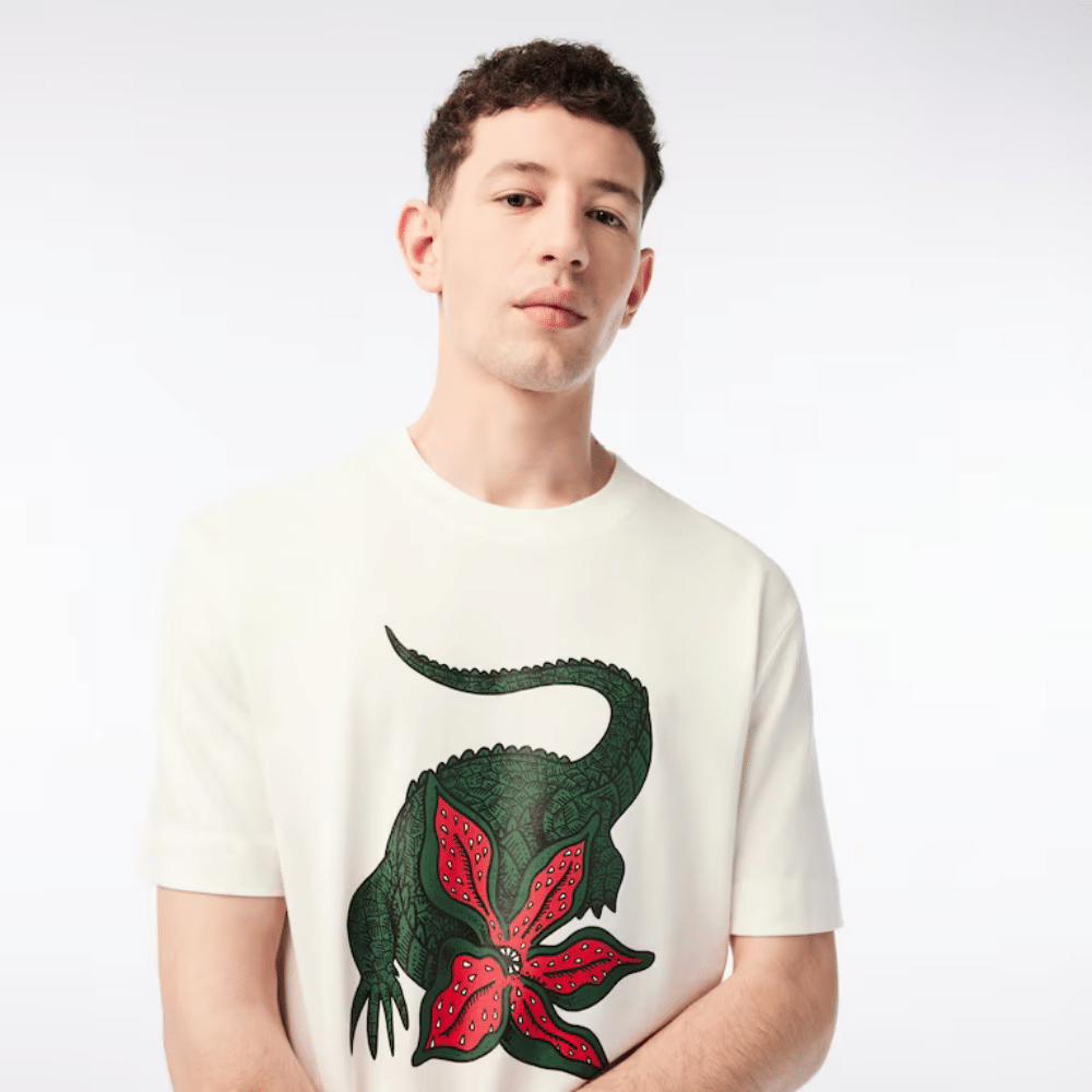 Netflix x Lacoste Camiseta Organic Cotton Men’s White foto 3