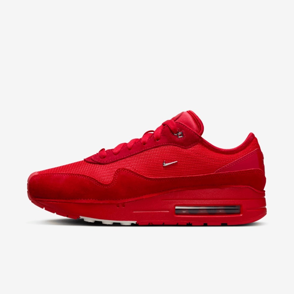 Jacquemus x Nike Air Max 1 University Red and Metallic Silver foto 1