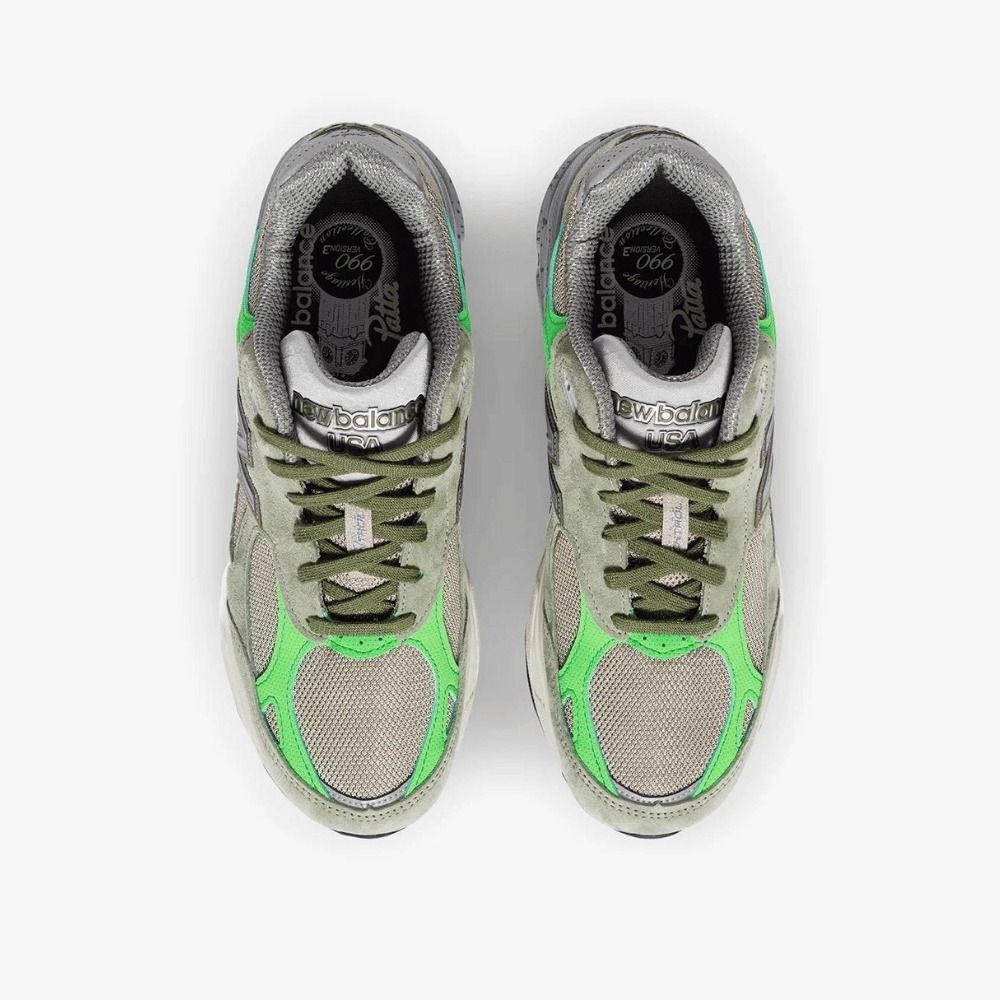 Patta x New Balance 990v3 MiUSA Keep Your Family Close Olive - Droper