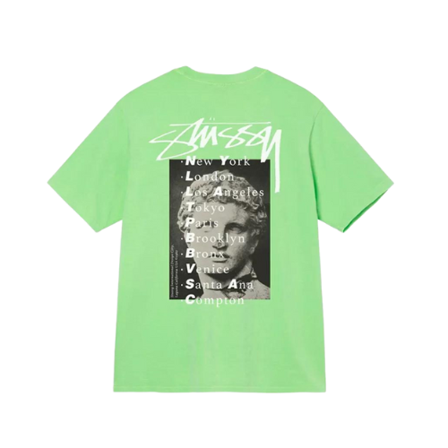 Camiseta Stussy Statue Pig Dyed Green