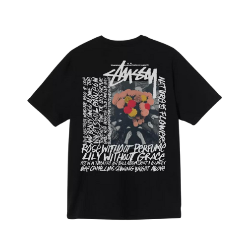 Camiseta Stussy Camellias Pig Dyed Black