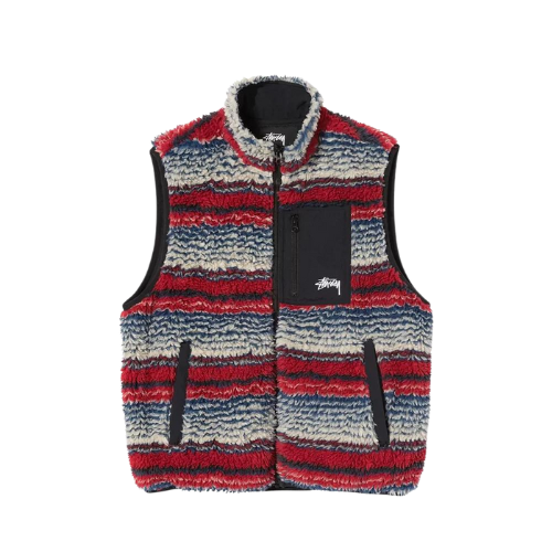 Colete Stussy Striped Sherpa