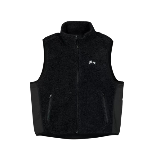 Colete Stussy Block Sherpa Black