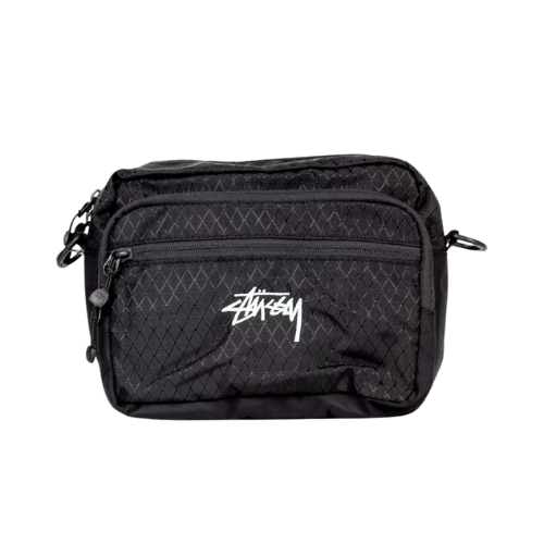 Bolsa Stussy Shoulder Bag Diamond Ripstop Black - Droper