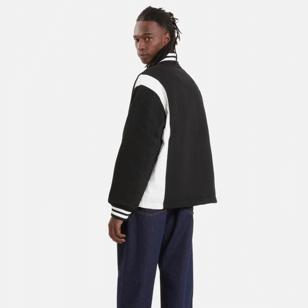 Jaqueta Tommy Jeans Cord Wool Mix Letterman Black foto 5