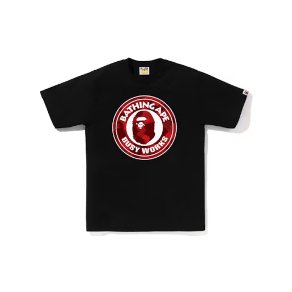 Camiseta BAPE Color Camo Busy Works Black Red - Droper