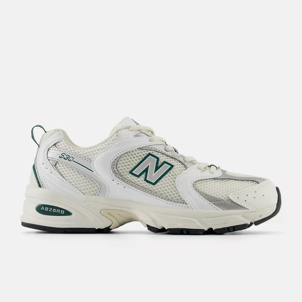 New Balance 530 Sea Salt White Marsh Green foto 1