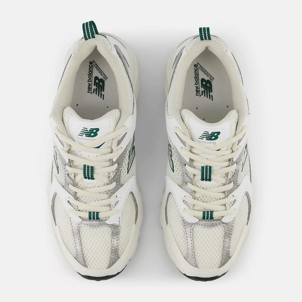 New Balance 530 Sea Salt White Marsh Green foto 2