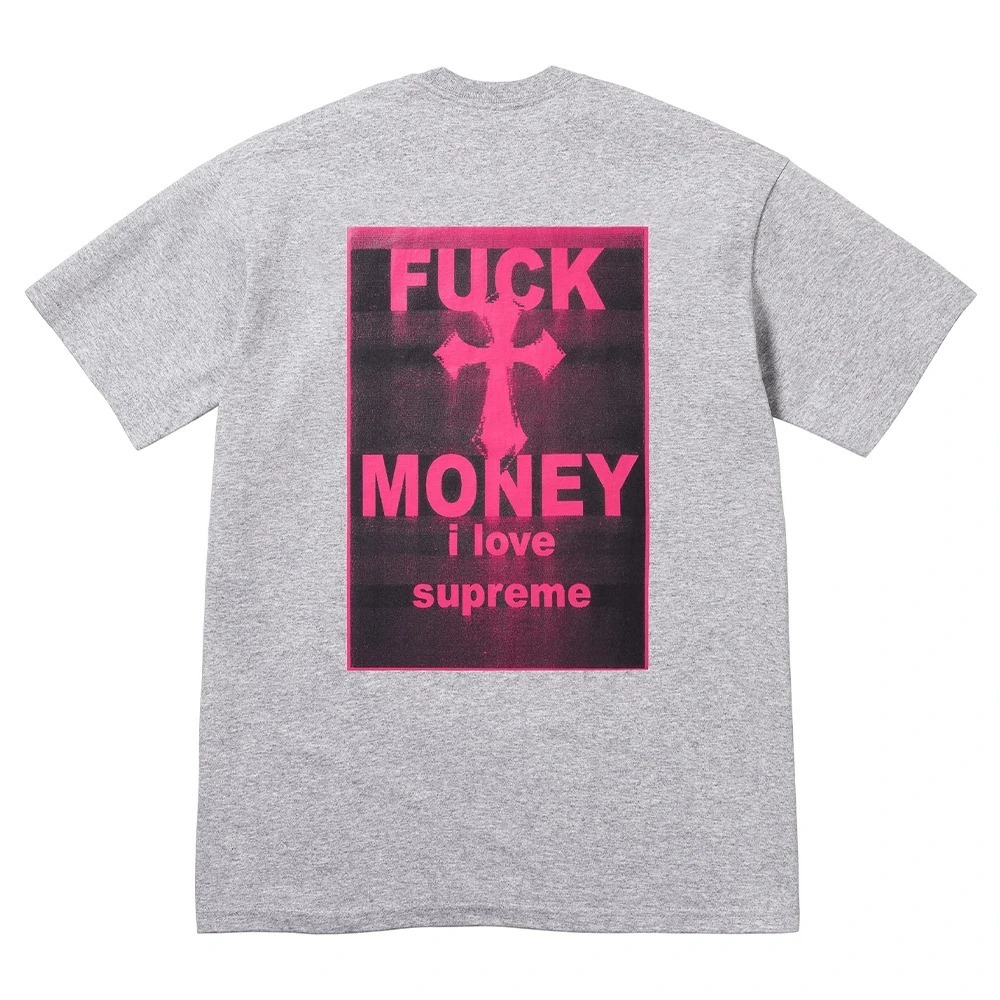 Camiseta Supreme Fuck Money Heather Grey foto 1