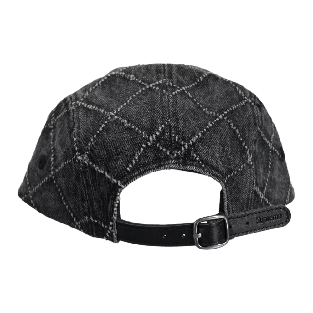 Boné Supreme Punched Denim Camp Black - Droper