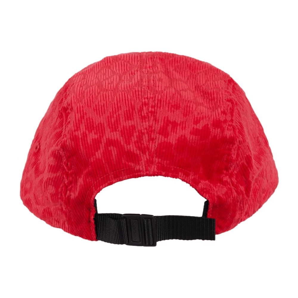 Boné Supreme Leopard Corduroy Camp Red