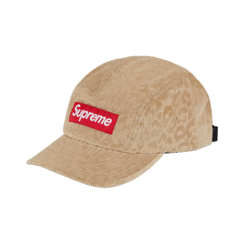 Boné Supreme Leopard Corduroy Camp Beige