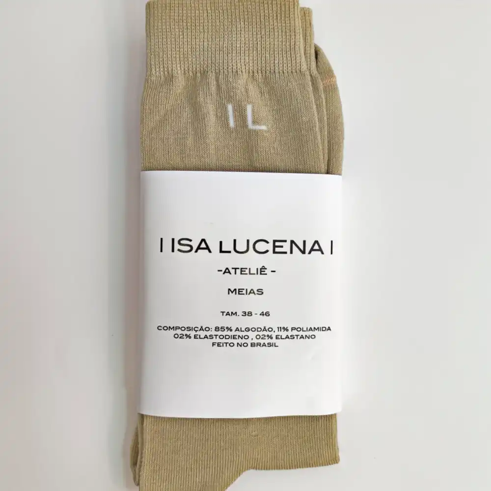 Meia Isa Lucena Cano Alto Par Areia foto 1