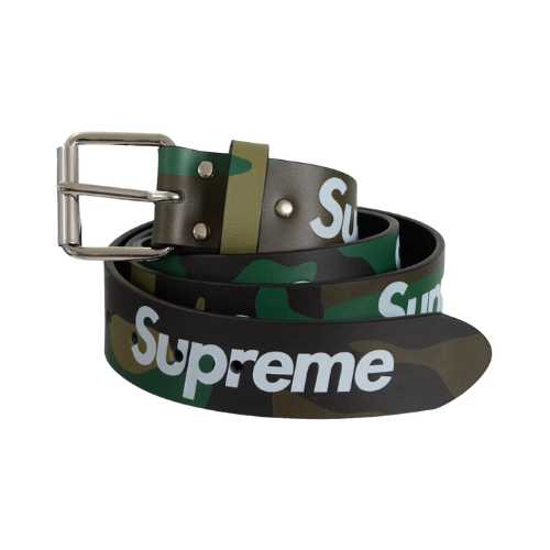Cinto Supreme Repeat Leather Woodland Camo